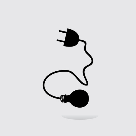 bulb with cable pin vectorのイラスト素材