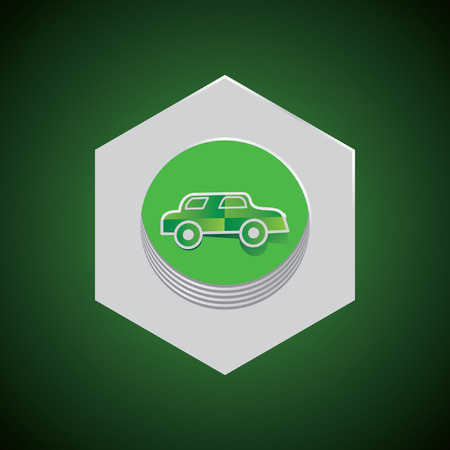 green car covered bolt vectorのイラスト素材