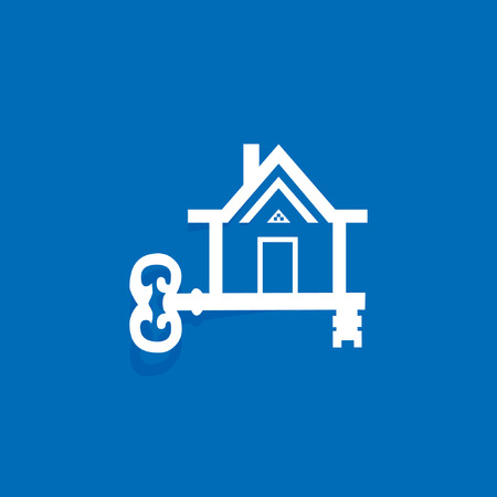 home icon with keyのイラスト素材