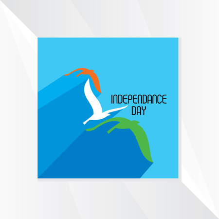 tricolor bird independence day conceptのイラスト素材
