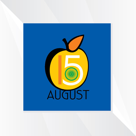 independence day concept with apple vectorのイラスト素材