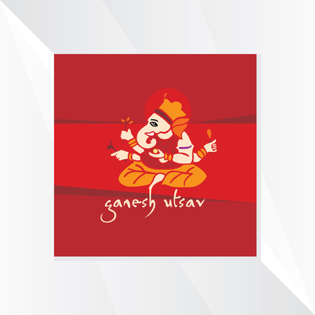 ganesha chaturthi festival vectorのイラスト素材