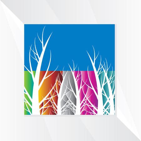 creative flat tree background vectorのイラスト素材