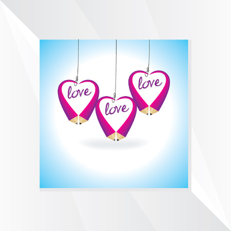 creative heart with love vectorのイラスト素材