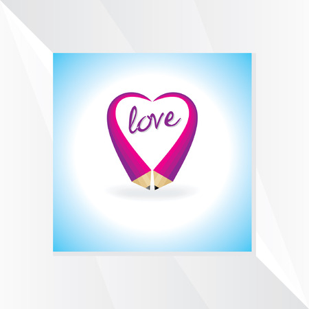 creative heart with loveのイラスト素材