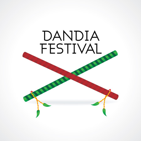 creative navratra festival with dandia vectorのイラスト素材