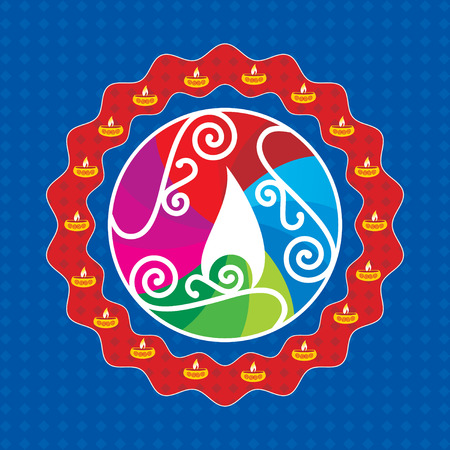 creative diwali rangoli concept vectorのイラスト素材