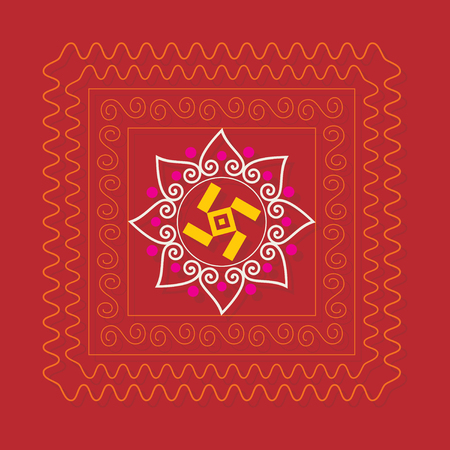 creative diwali rangoli concept vectorのイラスト素材