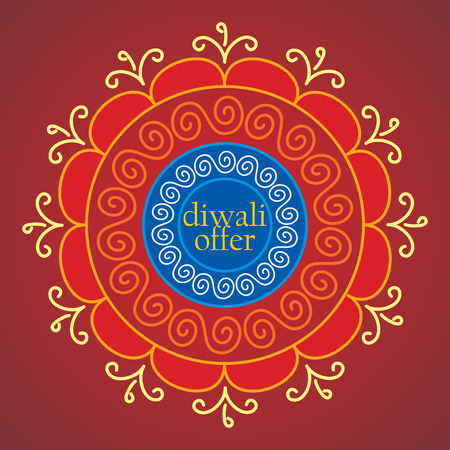 creative diwali rangoli concept vectorのイラスト素材