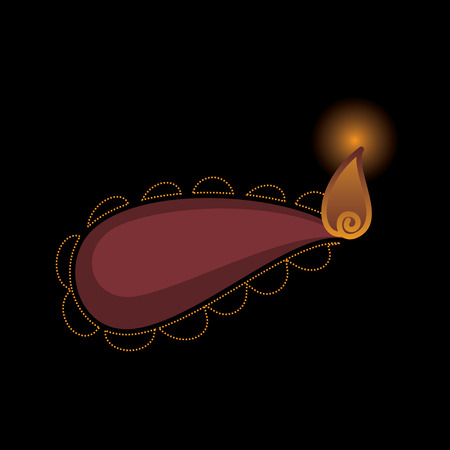 diwali lamp concept vectorのイラスト素材
