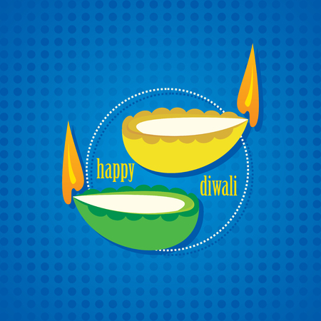 diwali lamp concept vectorのイラスト素材