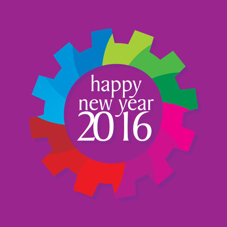 engineering gear with new year conceptのイラスト素材