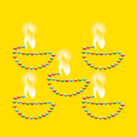 diwali greeting concept with lampのイラスト素材