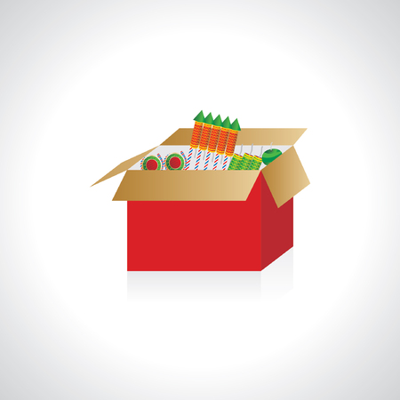 many crackers in the box vectorのイラスト素材