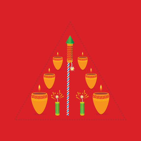 diwali concept with lamp vector