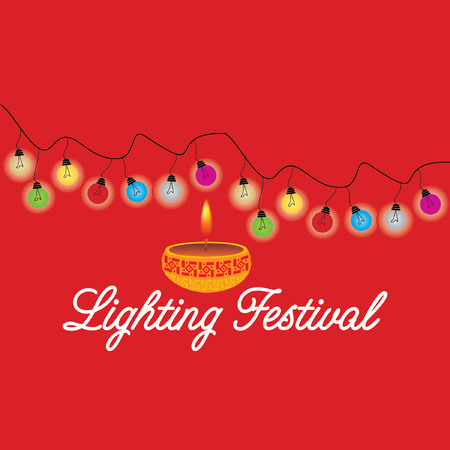 diwali concept with lamp vectorのイラスト素材