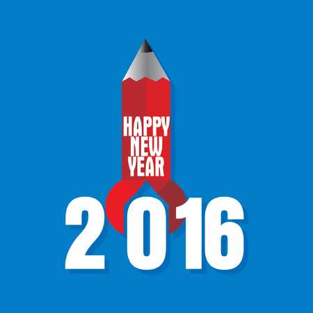 happy new year 2016 vectorのイラスト素材