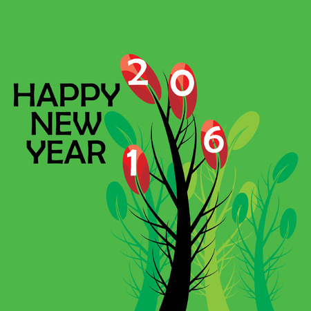 happy new year 2016 vectorのイラスト素材