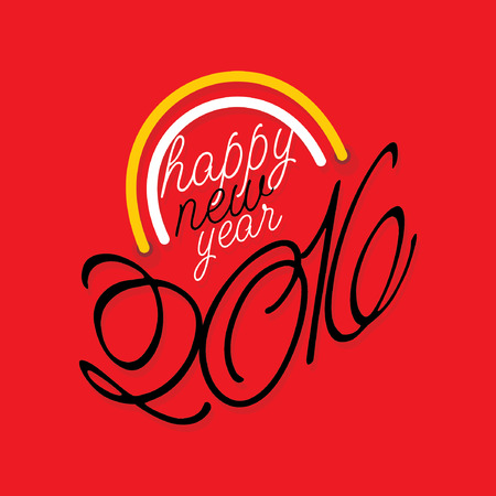 happy new year 2016 vectorのイラスト素材
