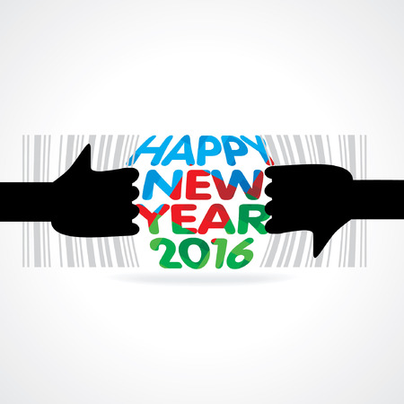 haapy new year 2016 vectorのイラスト素材
