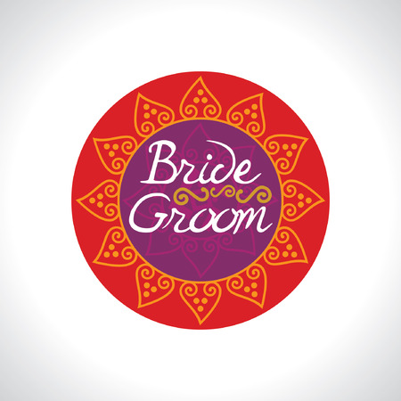 wedding bride and groom vectorのイラスト素材
