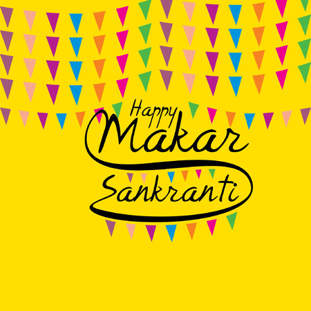 creative concept of Makar sankranti festivalのイラスト素材