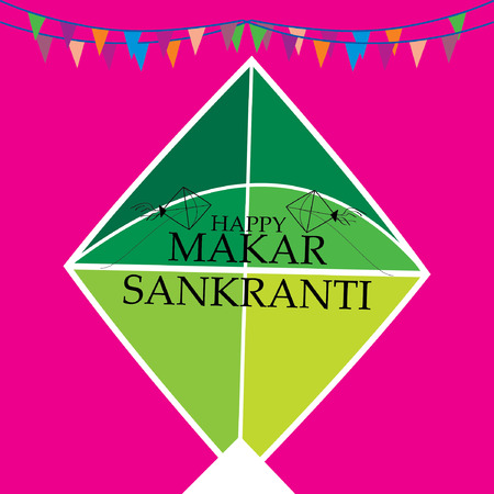 creative concept of Makar sankranti festivalのイラスト素材