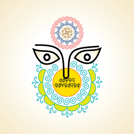 creative navratri festival concept vector illustrationのイラスト素材