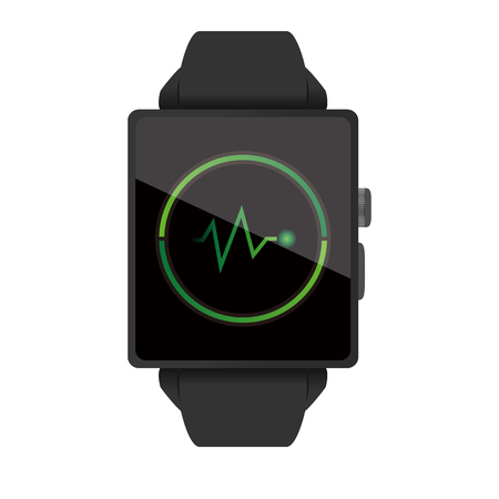 Smart watch illustration on white backgroundのイラスト素材