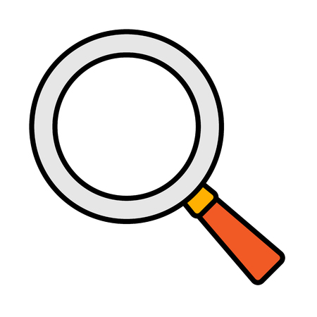 Search or magnifying glass icon, vector illustration isolated on white background.のイラスト素材