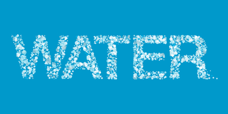 Water blue color text background. backdrop circle round design image.のイラスト素材