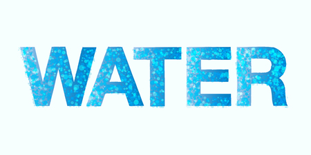 Water blue color text background. backdrop circle round design image.のイラスト素材