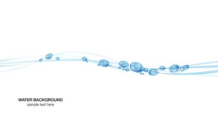 Water and bubbles water surface image, background white vector illustration wallpaper materialのイラスト素材