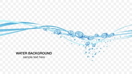 Water and bubbles water surface image, transparent background vector illustration wallpaper materialのイラスト素材