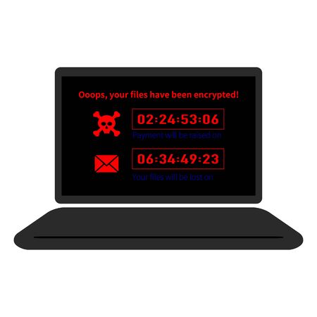 Vulnerability Computer Virus PC Infection Spam, icon vector illustration materialのイラスト素材