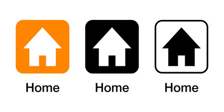 Home, house, orange App Icon Vector Design Illustration Materialのイラスト素材