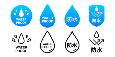 Waterproof, water vector icon illustration materialのイラスト素材