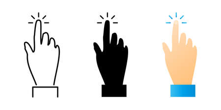 Finger, touch, tap, hand vector icon illustration materialのイラスト素材