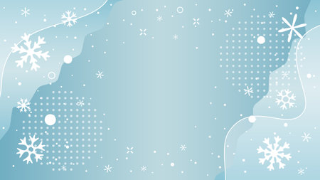 Winter sky with white powder snow, silver world of snowflakes, vector background illustration materialのイラスト素材
