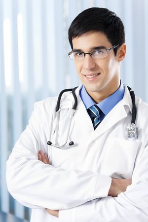 Portrait smiling doctor at officeの写真素材