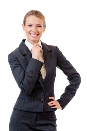 Businesswoman, isolated on whiteの写真素材