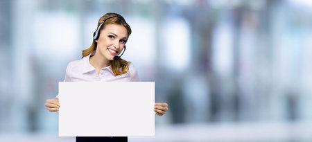 Call Center Service. Customer support or sales agent. Businesswoman or ...
