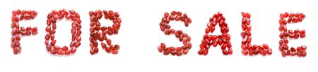 phrase for sale  of red pomegranate letters の写真素材