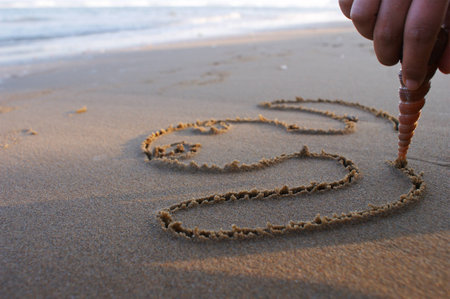 drawing sandの写真素材