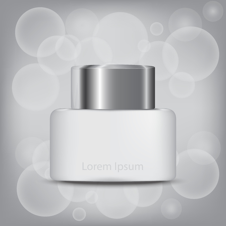 Beauty cream cosmetic jarのイラスト素材