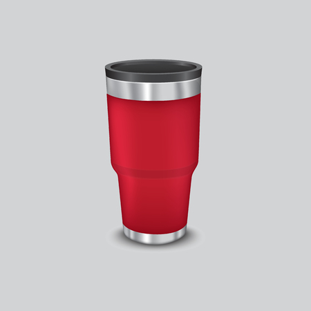 Metal water cup for cooler and heat temperatureのイラスト素材