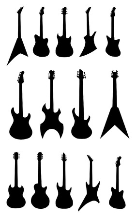 Guitars setのイラスト素材