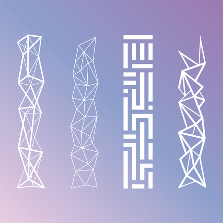 Minimalistic Futuristic Geometric Patterns Vectorのイラスト素材