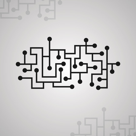 Microcircuit pattern, electronic background, chip vector illustrationのイラスト素材
