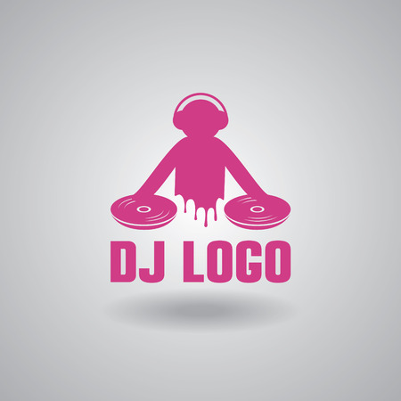 Dance party, dj logo designのイラスト素材